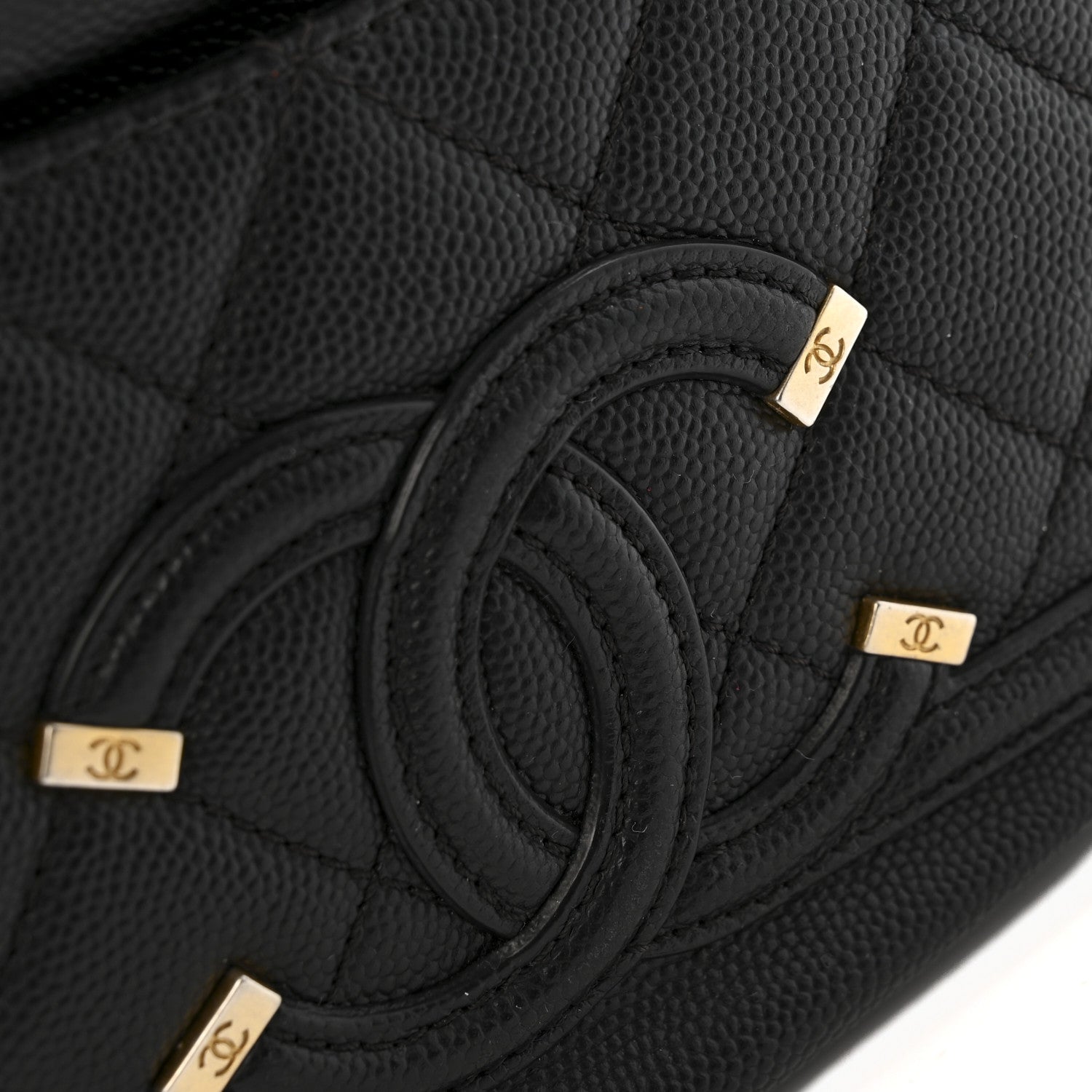 Chanel Caviar Quilted Filigree Waist Bag Black 11 of 14