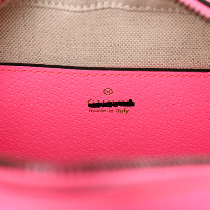 Gucci GG Supreme Monogram Textured Dollar Calfskin Web Ophidia Small Crossbody Bag Beige Ebony Fuchsia 6 of 10