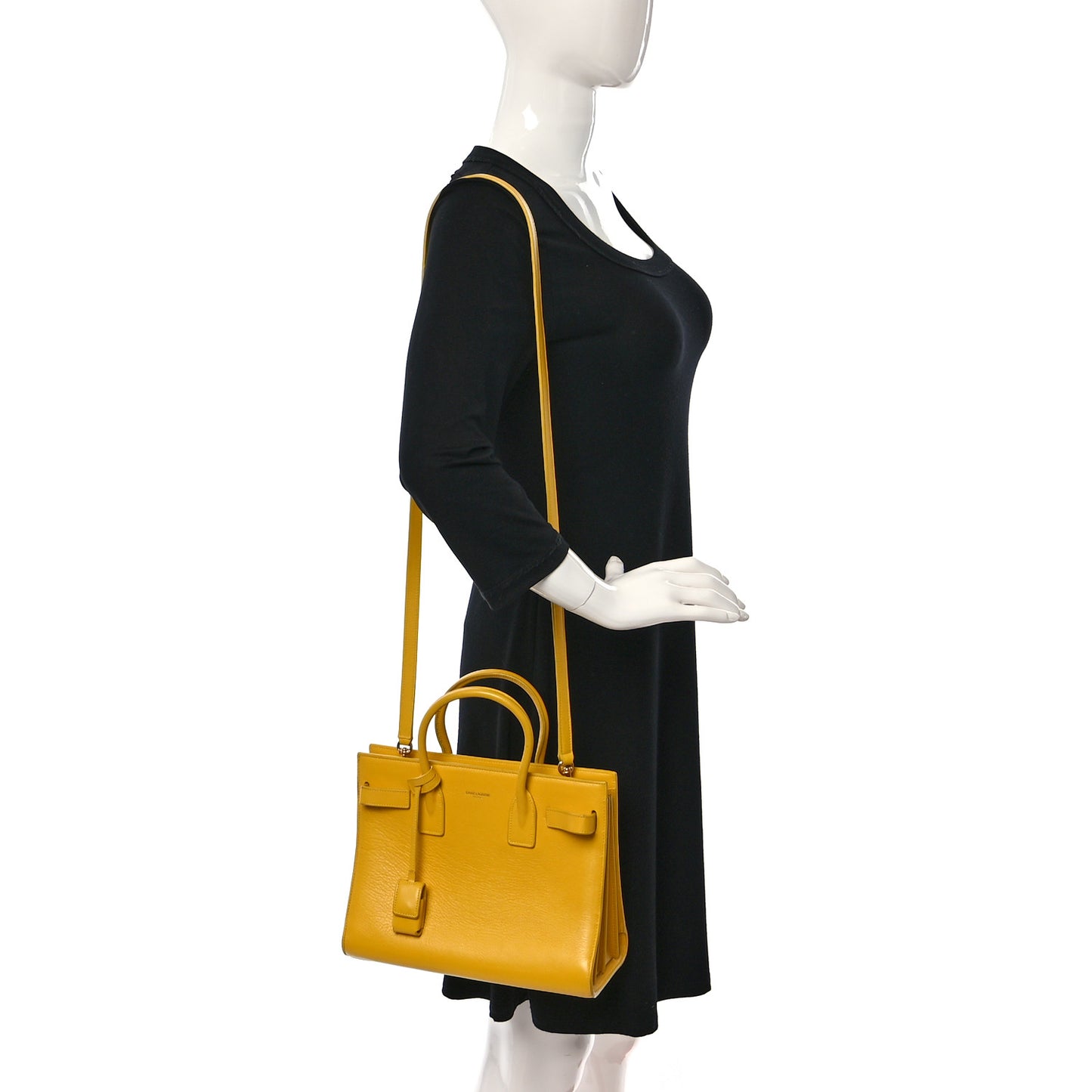 Grained Calfskin Baby Sac De Jour Yellow