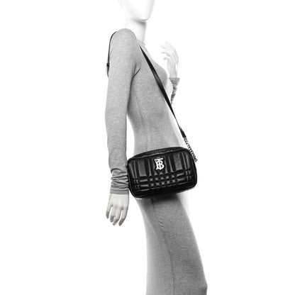 Burberry Calfskin Quilted Small Lola Camera Bag Black 2 of 11