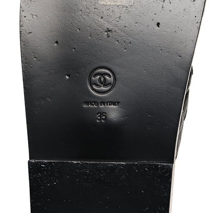 Chanel Grained Calfskin Velcro Dad Sandals 35 Black 7 of 11