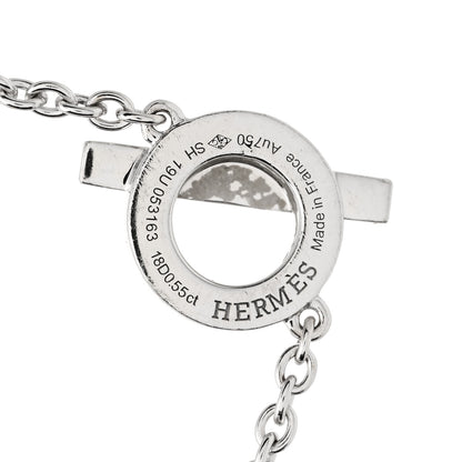 Hermes 18K White Gold Diamond Finesse Bracelet SH 3 of 4