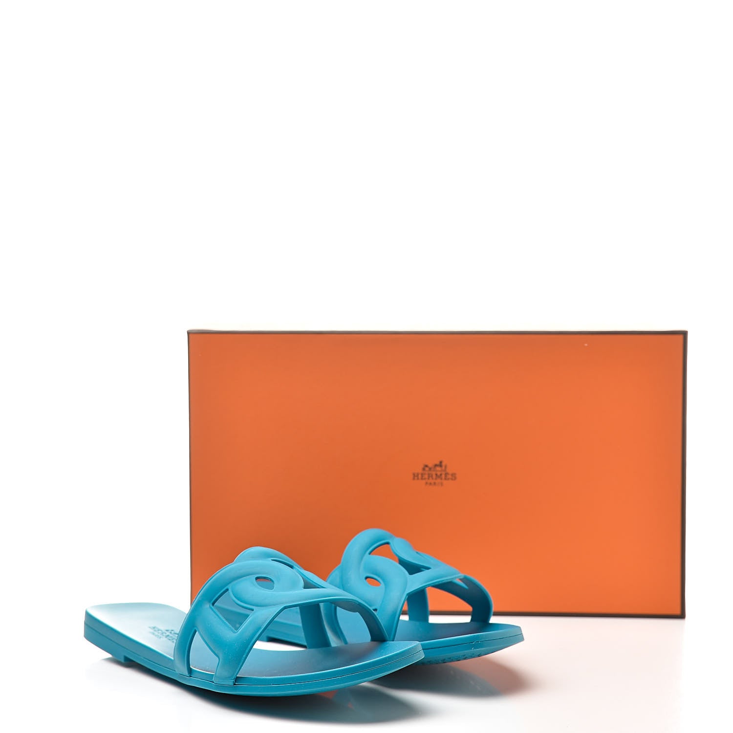 Hermes Rubber Aloha Sandals 36 Bleu Vif 8 of 8