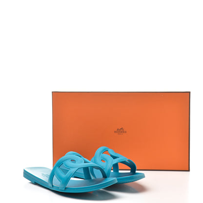 Hermes Rubber Aloha Sandals 36 Bleu Vif 8 of 8