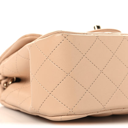 Chanel Lambskin Quilted Mini Square Flap Beige 9 of 10