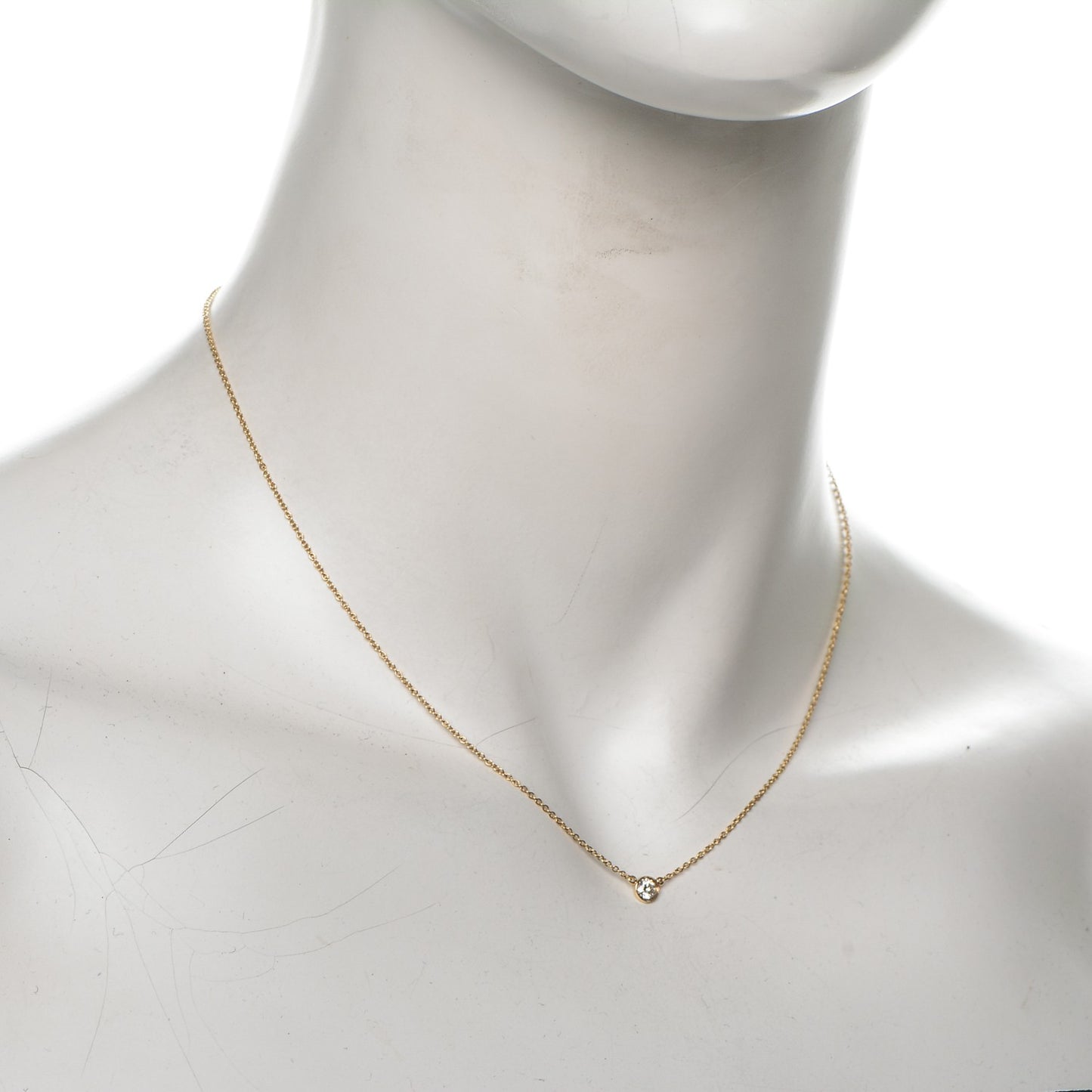 18K Yellow Gold Diamond .24ct Elsa Peretti Diamonds by the Yard Pendant Necklace