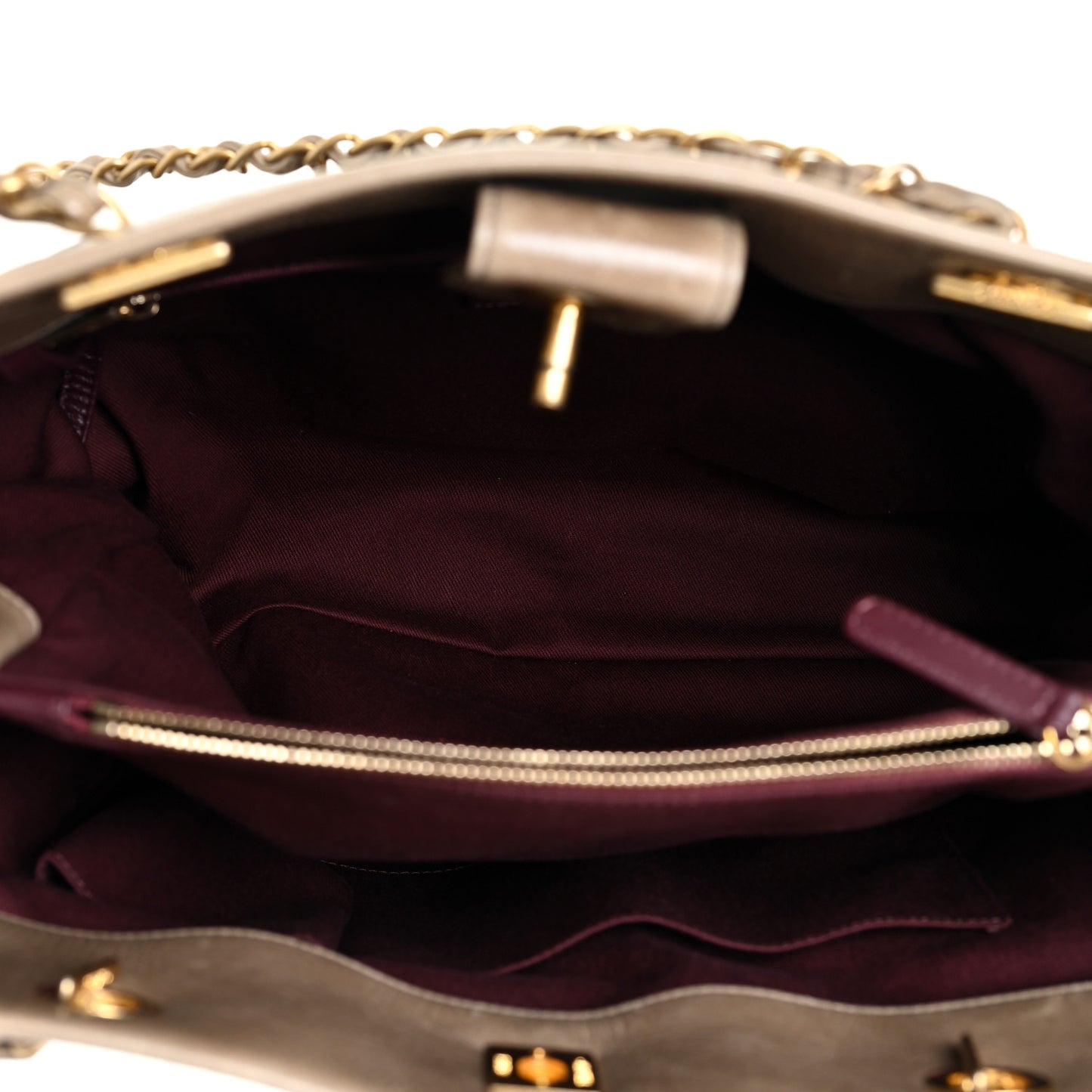 Calfskin Large Soft Elegance Tote Beige