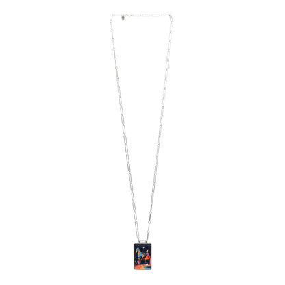 Hermes Palladium Enamel Space Derby Dream Box Necklace 3 of 7