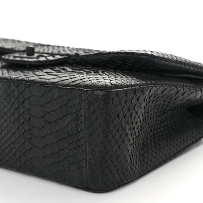 Chanel Snakeskin Jumbo Double Flap So Black 9 of 10