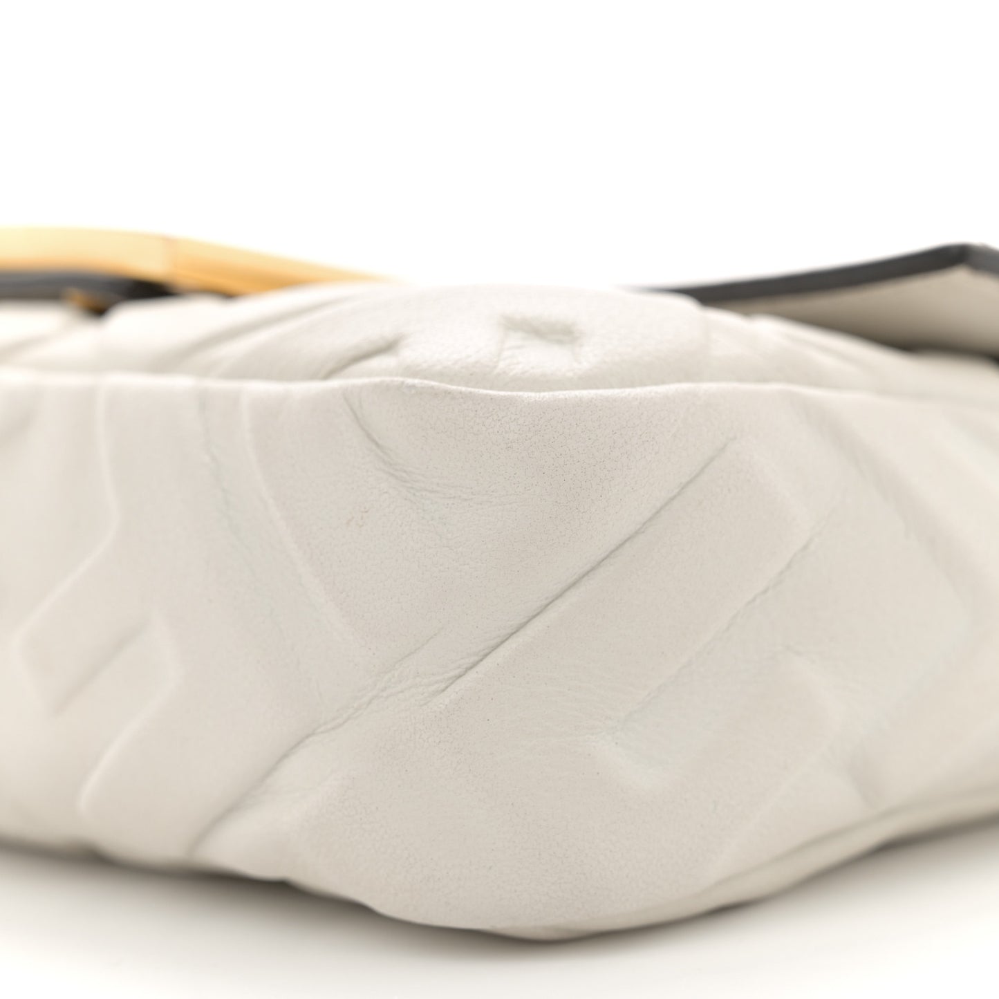 Nappa FF 1974 Embossed Mini Baguette White