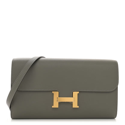 Hermes Evercolor Constance Long To Go Wallet Gris Meyer 1 of 12