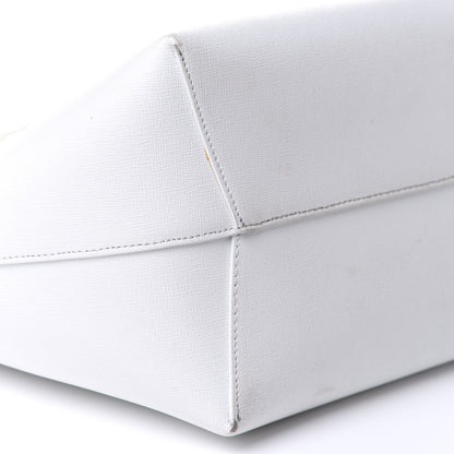 Mansur Gavriel Saffiano Mini Bucket Bag White Royal 7 of 10