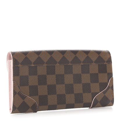 Louis Vuitton Damier Ebene Caissa Wallet Rose Ballerine 3 of 8