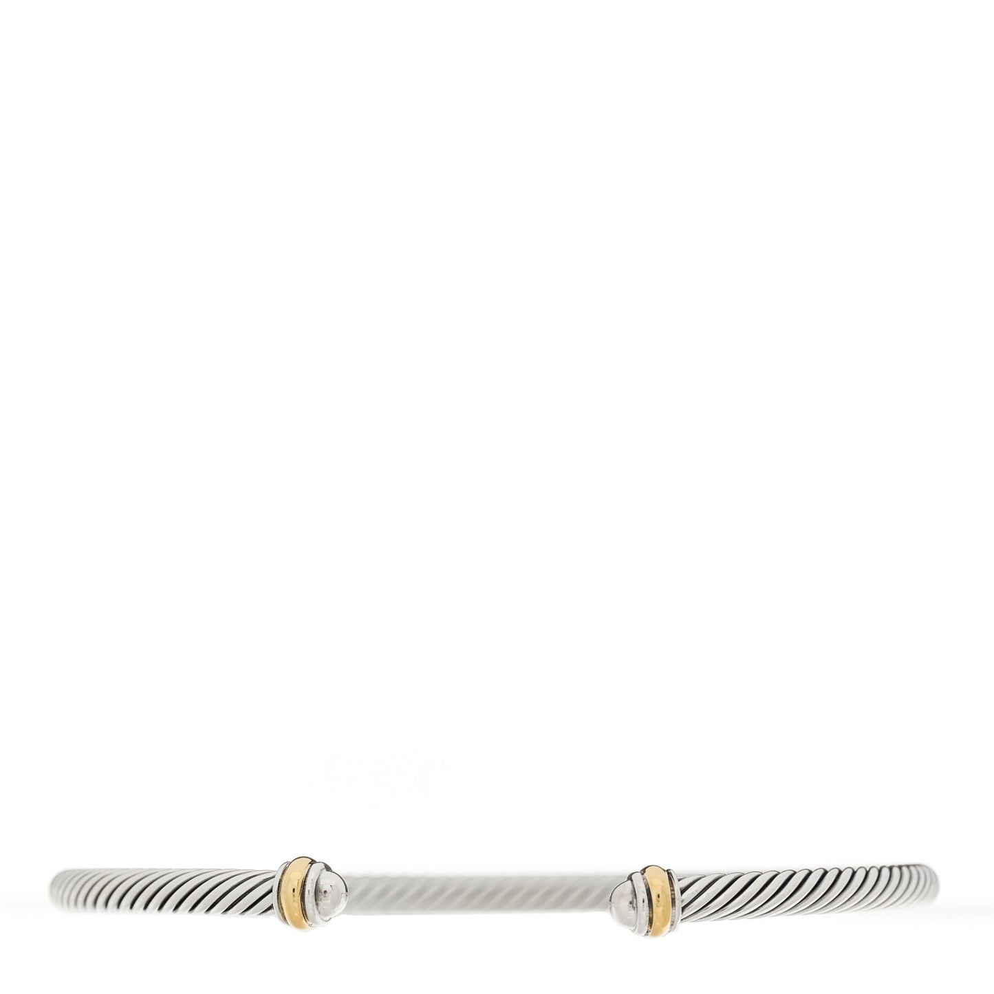 Sterling Silver 18K Yellow Gold 4mm Cable Classics Bracelet