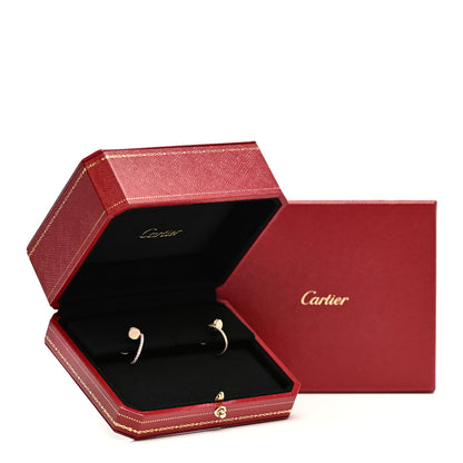 Cartier 18K Pink Gold Diamond Juste Un Clou Pave Hoop Earrings 6 of 6