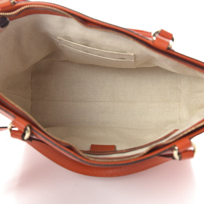Gucci Pebbled Calfskin Small Soho Top Handle Bag Sun Orange 6 of 12