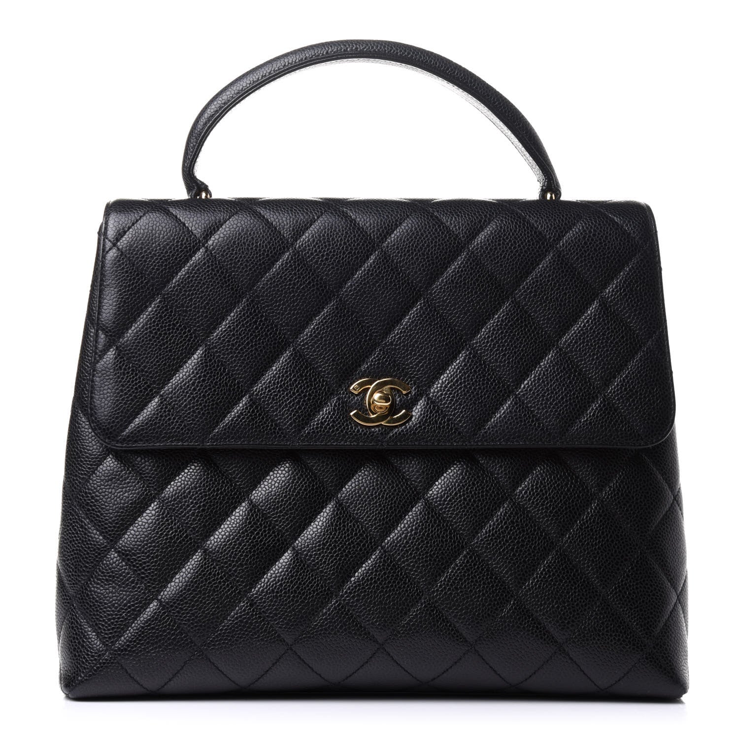Chanel Caviar Quilted Jumbo Kelly Flap Black 1 of 10
