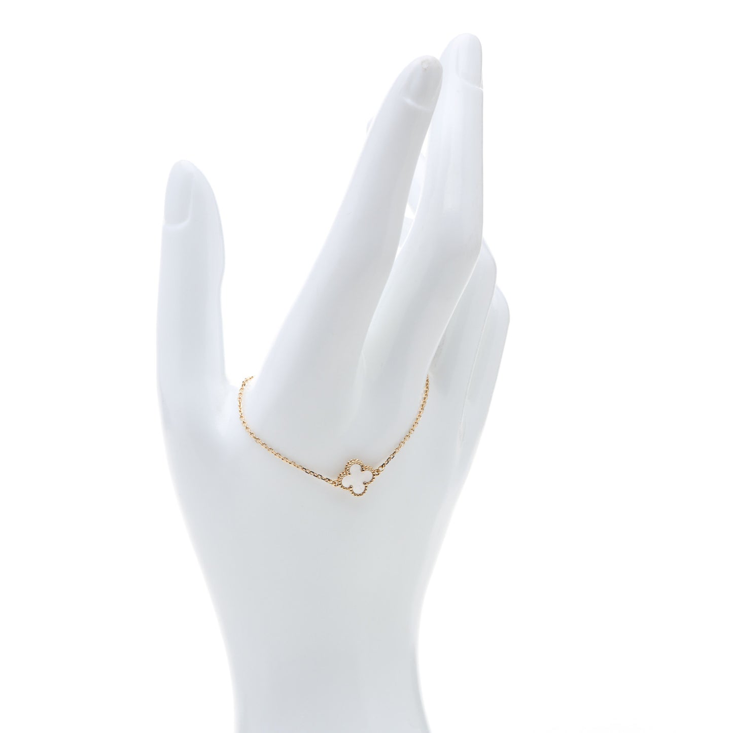 18K Yellow Gold Mother of Pearl Sweet Alhambra Bracelet