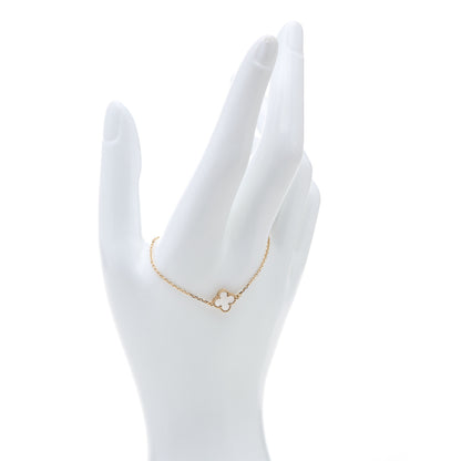 Van Cleef & Arpels 18K Yellow Gold Mother of Pearl Sweet Alhambra Bracelet 2 of 6