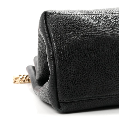 Gucci Pebbled Calfskin Medium Soho Chain Shoulder Bag Black 9 of 11