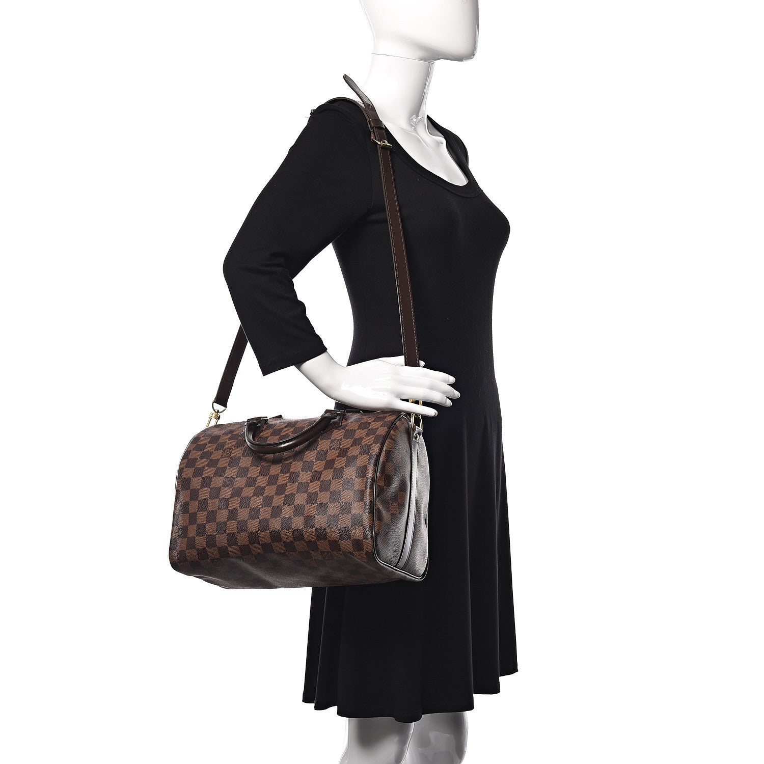 Louis Vuitton Damier Ebene Speedy Bandouliere 30 2 of 12