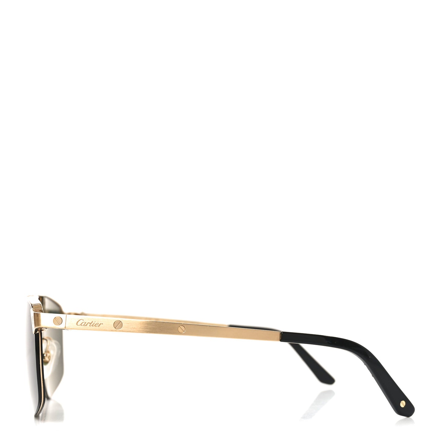 Metal Santos de Cartier Pilot Sunglasses CT0385S Gold