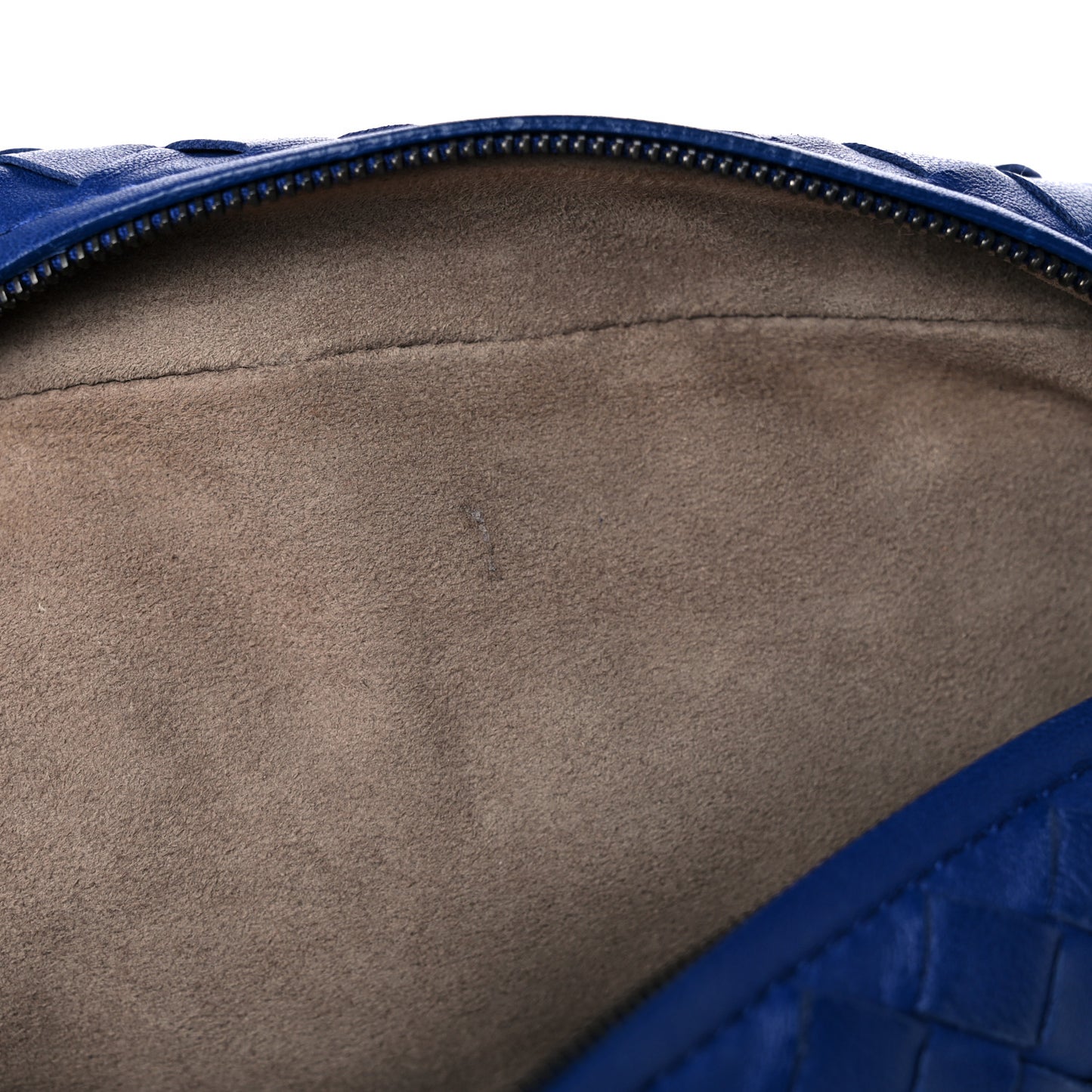 Nappa Intrecciato Small Chain Crossbody Cobalt