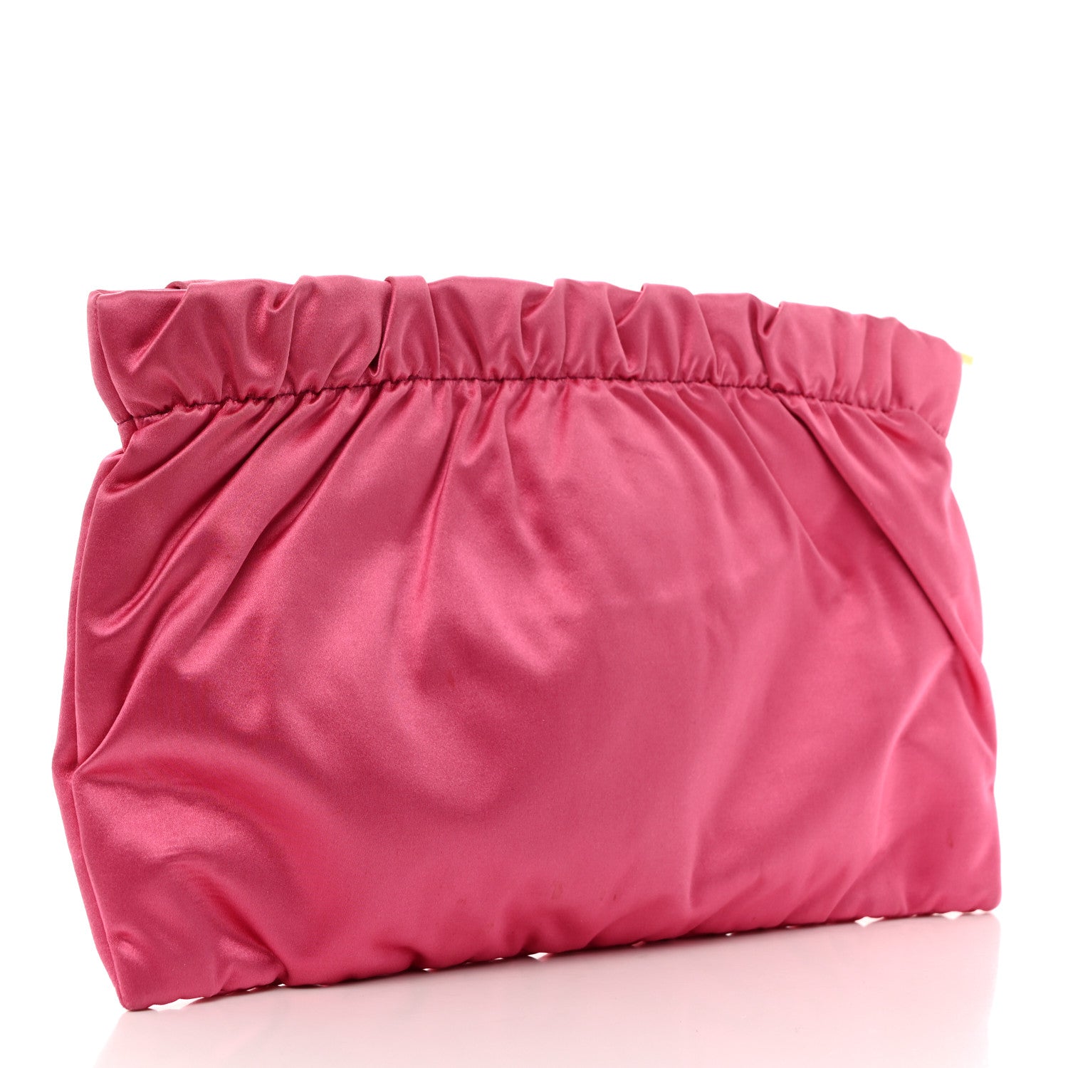 Prada Satin Raso Evening Clutch Fuxia 3 of 10