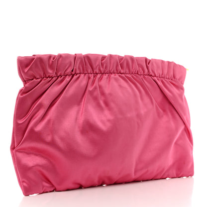Prada Satin Raso Evening Clutch Fuxia 3 of 10