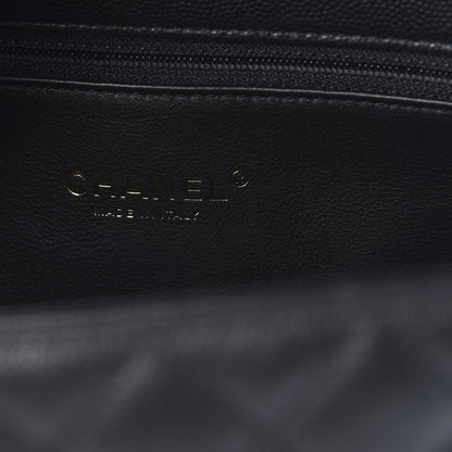 Chanel Caviar Lizard Embossed Quilted Small Coco Handle Flap Black 6 of 10