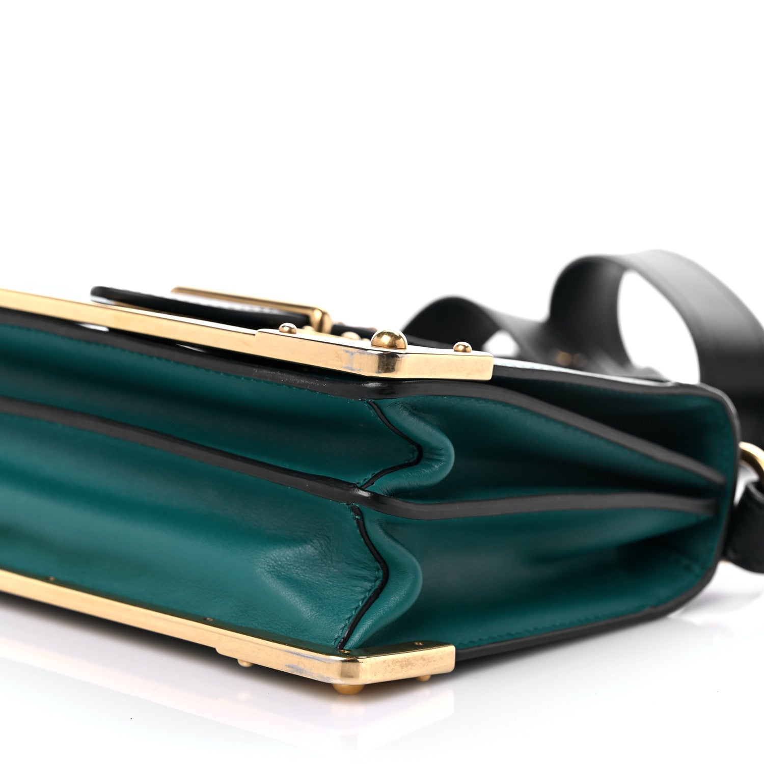 Prada City Calf Saffiano Cahier Bag Assenzio Black 8 of 8