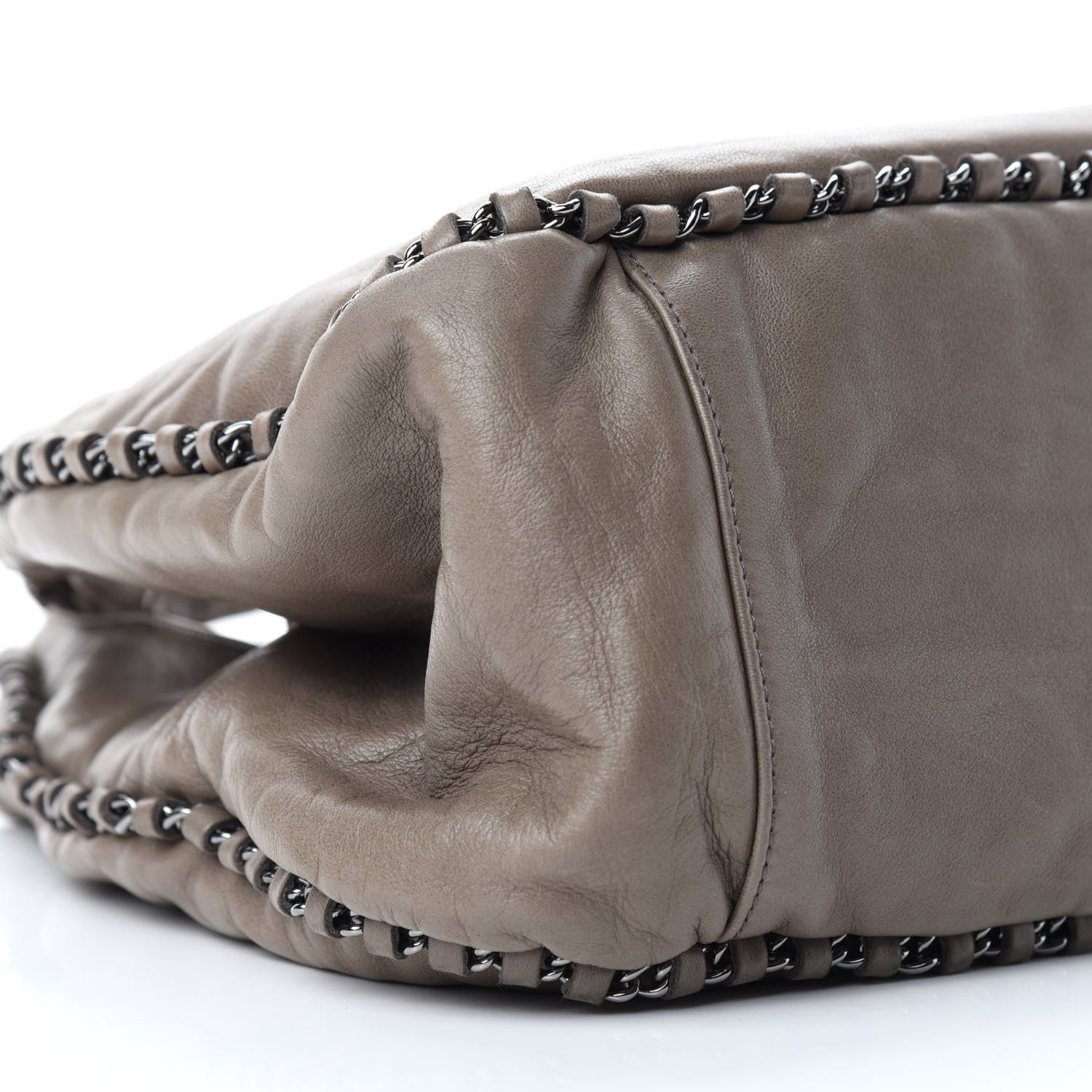 Chanel Lambskin Chain Hobo Grey 6 of 10