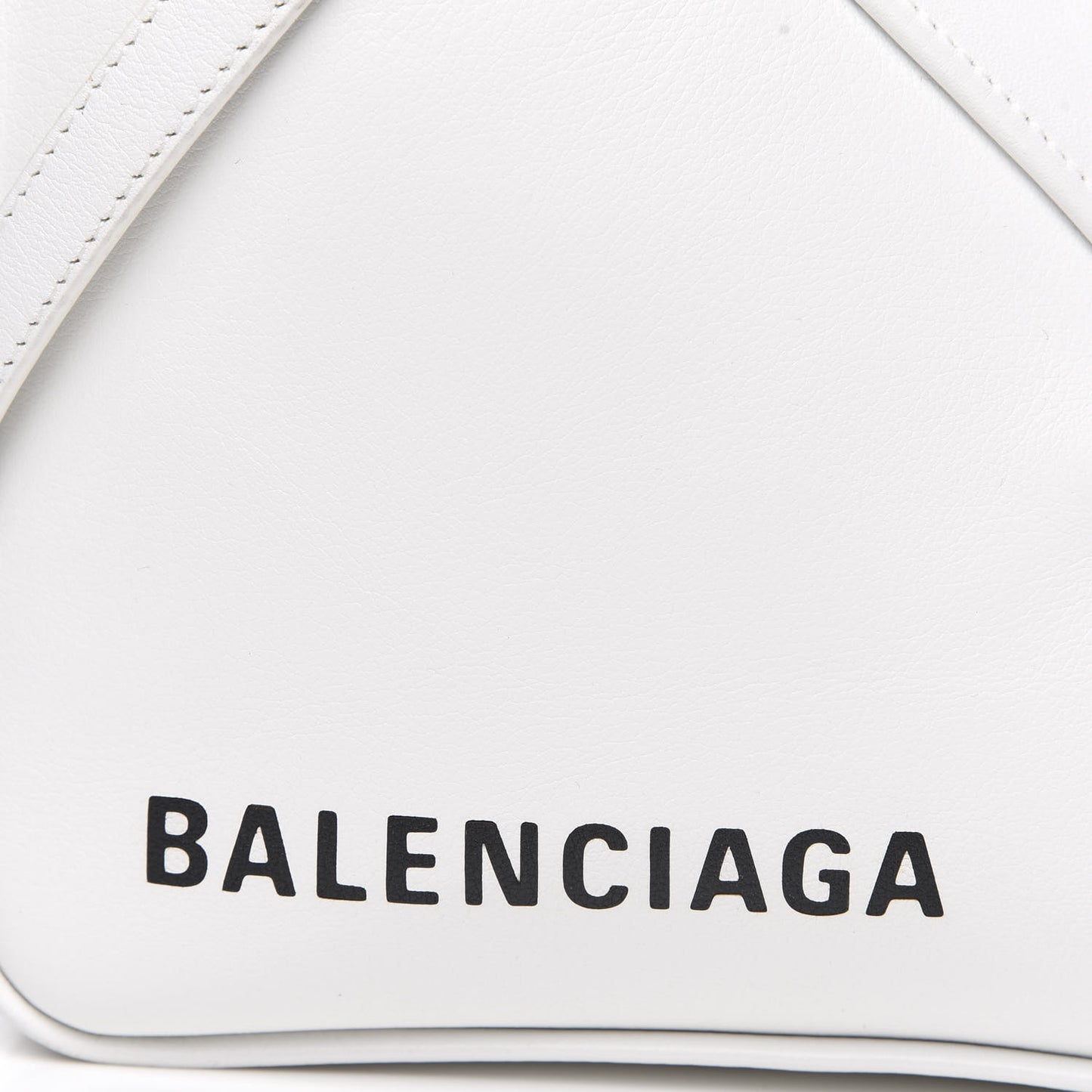 Calfskin S Triangle Duffle White