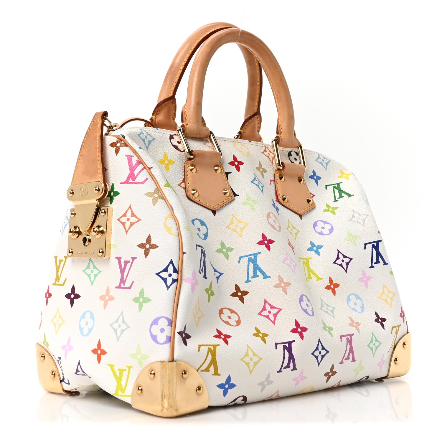 Louis Vuitton Monogram Multicolor Speedy 30 White 3 of 9