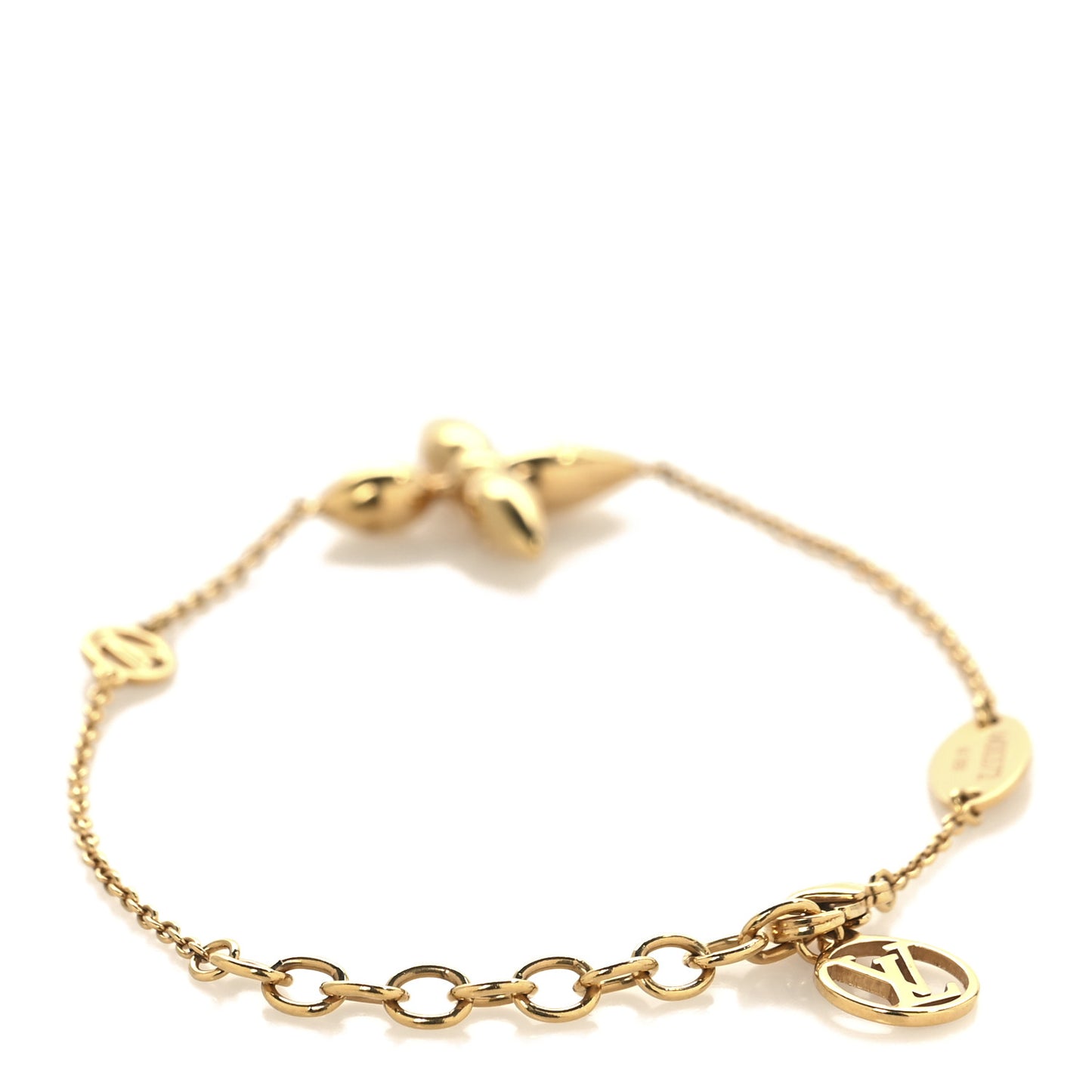 Metal Louisette Charm Bracelet Gold