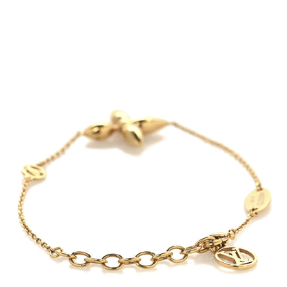Louis Vuitton Metal Louisette Charm Bracelet Gold 2 of 3
