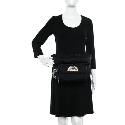 Gucci Nylon Retro Patch Convertible Belt Bag Black 2 of 12