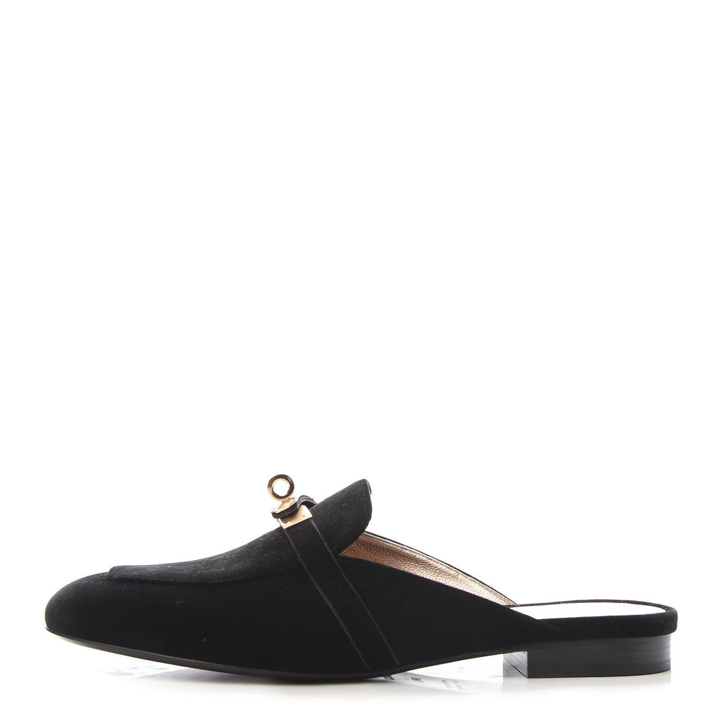 Velvet Goatskin Oz Mules 38.5 Black