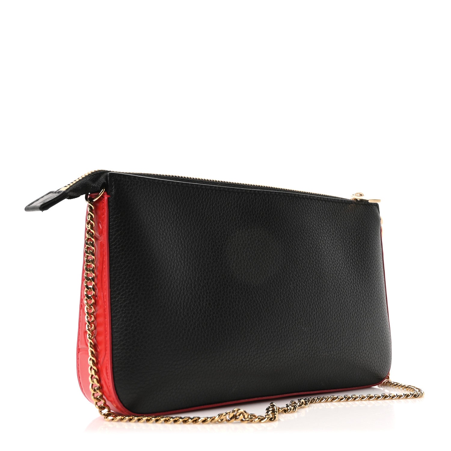 Christian Louboutin Calfskin Loubila Chain Clutch Black 3 of 9