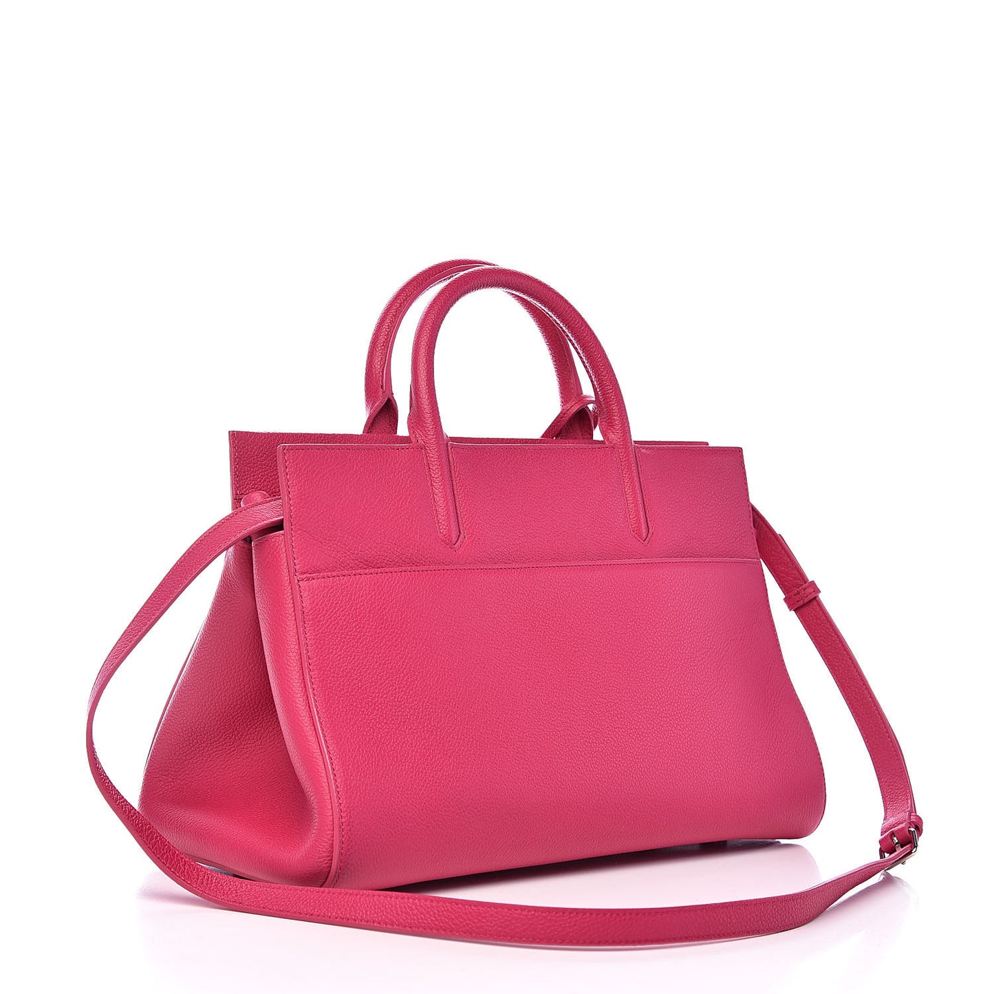Grained Calfskin Small Cabas Rive Gauche Bubblegum