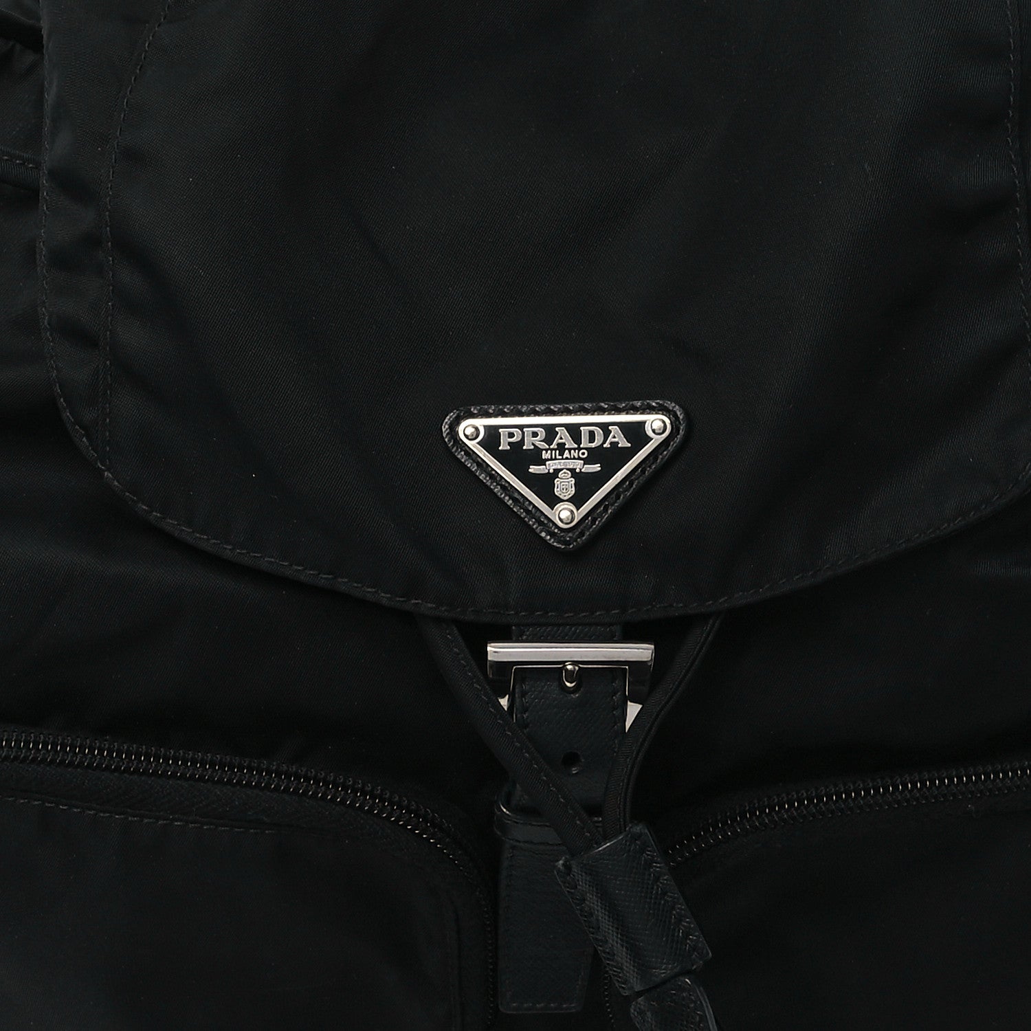 Prada Tessuto Nylon Saffiano Vela Backpack Black 8 of 14