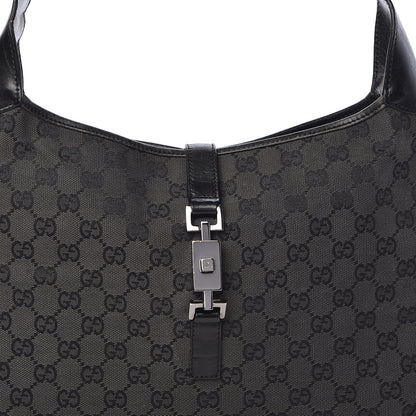 Gucci Monogram Jackie O Hobo Black 12 of 12