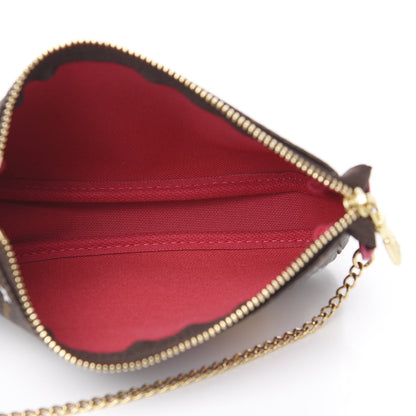 Louis Vuitton Monogram 2019 Christmas Animation Mini Courchevel Pochette Accessories Fuchsia 4 of 7