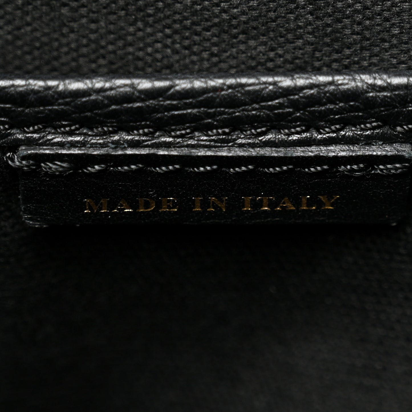 Grainy Calfskin House Check Small Canterbury Black
