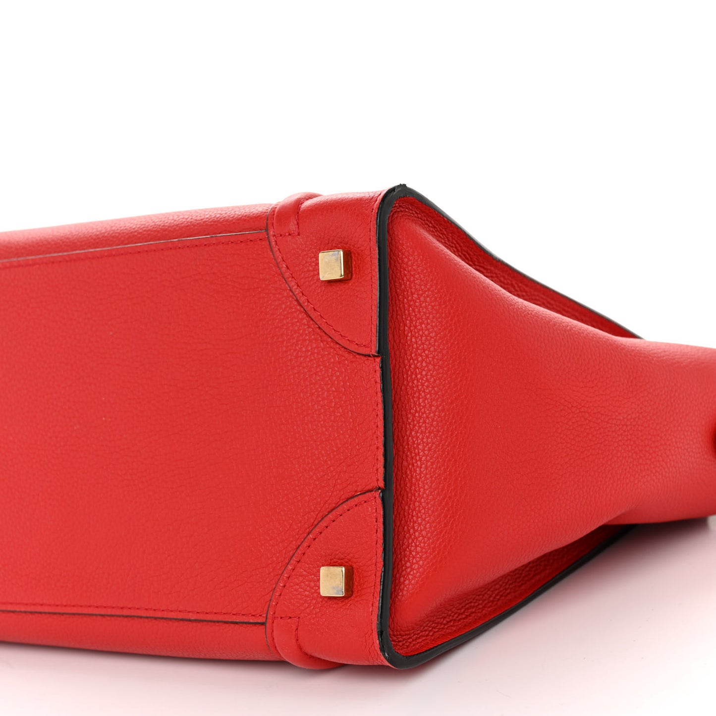 Drummed Calfskin Mini Luggage Coquelicot