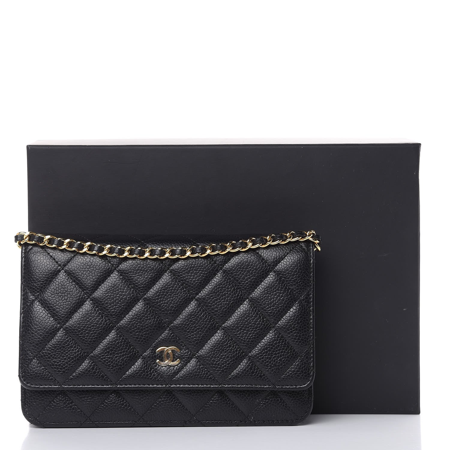 Chanel Caviar Quilted Wallet On Chain WOC Black 16 of 16