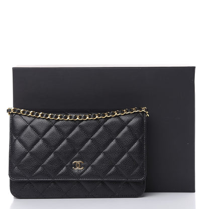 Chanel Caviar Quilted Wallet On Chain WOC Black 16 of 16
