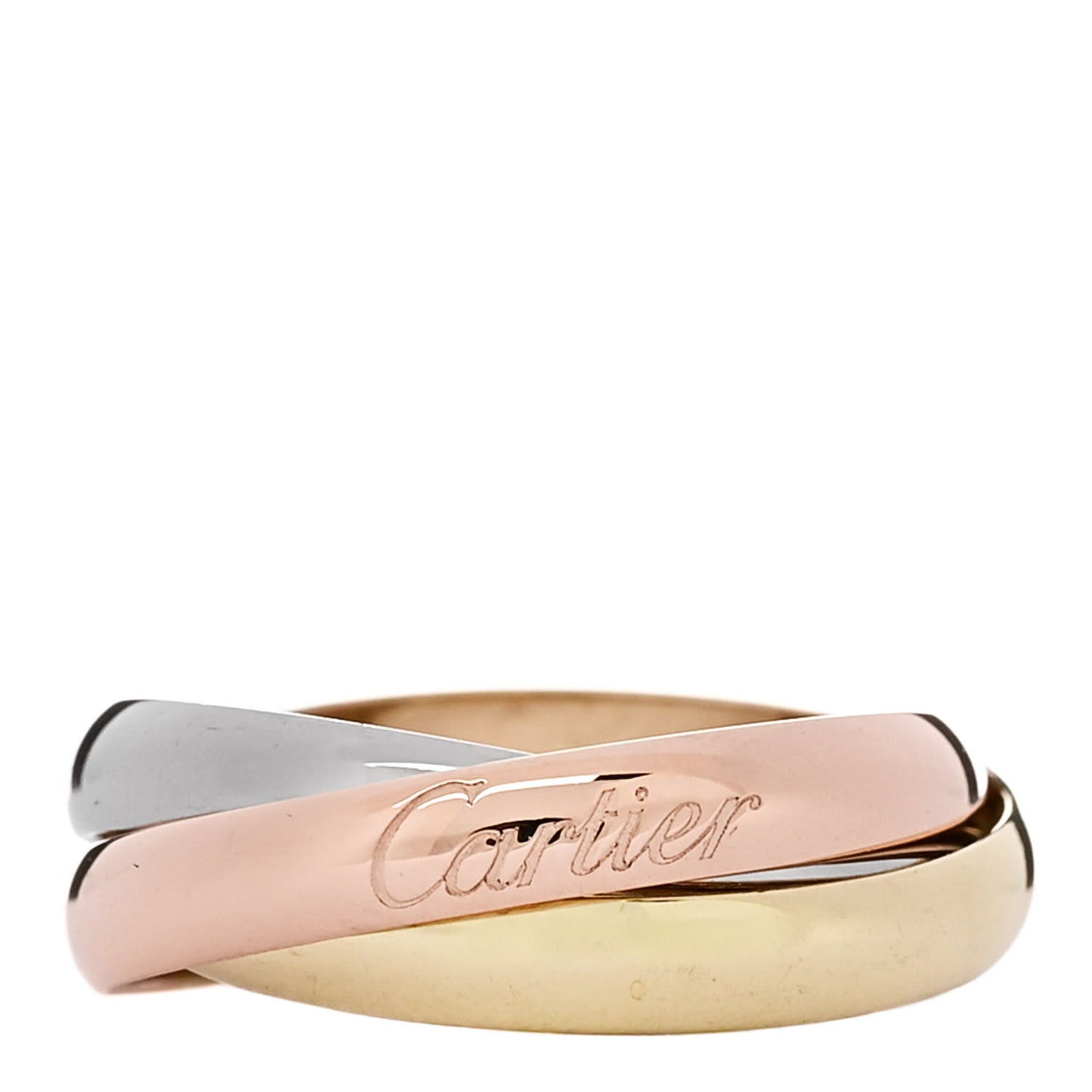 18K Pink Yellow White Gold Classic Trinity Ring 48 4.5