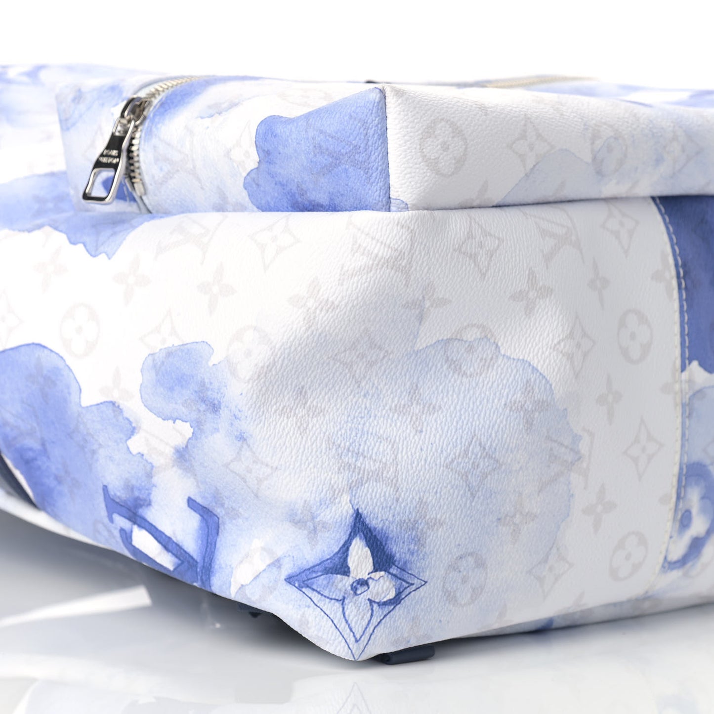 Monogram Watercolor Discovery Backpack Blue
