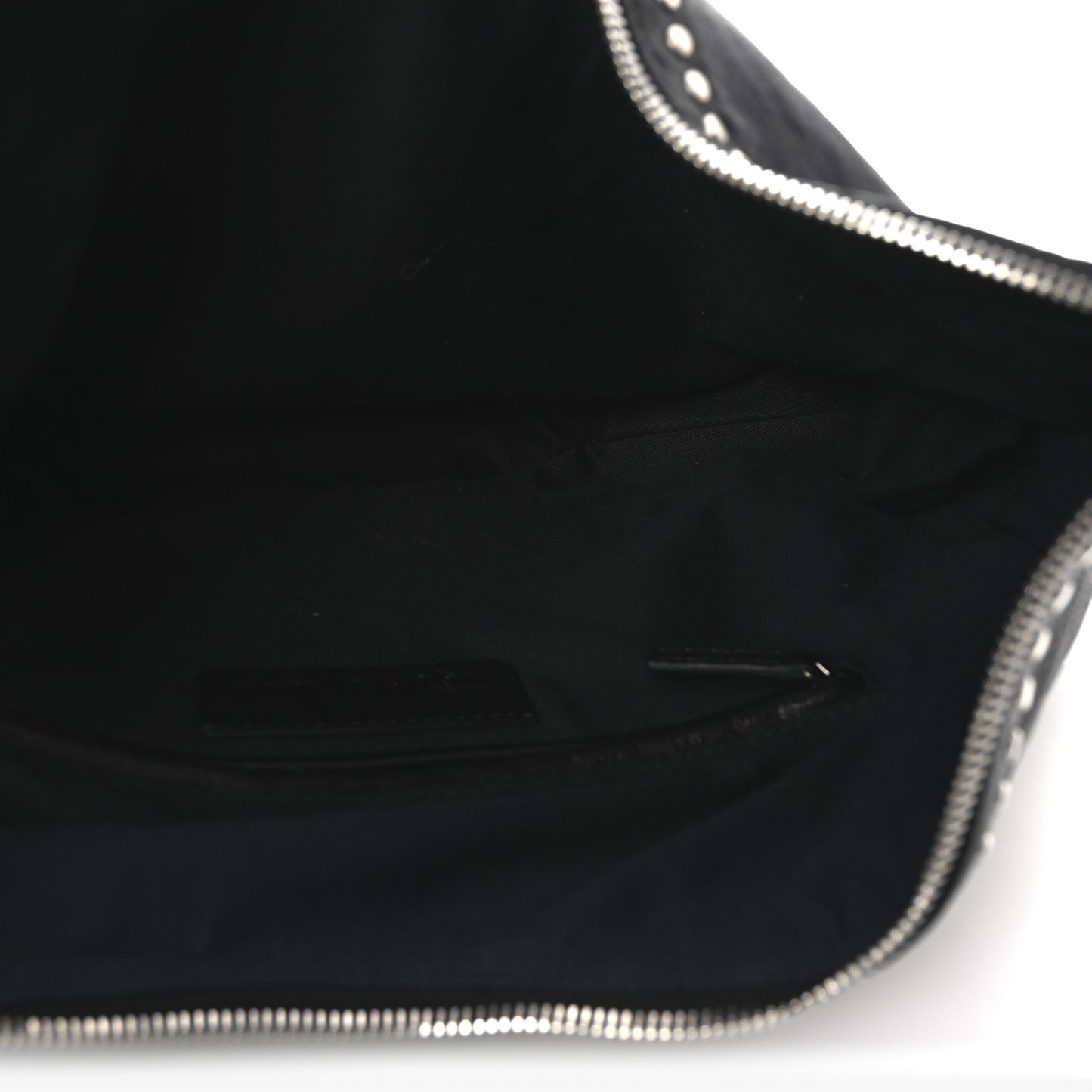 Calfskin Studded De Manta Clutch Black